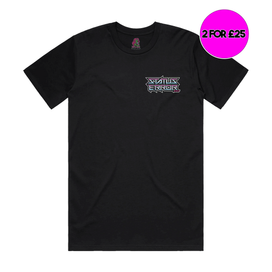 Status Error Chrome Style Logo Basic T-Shirt