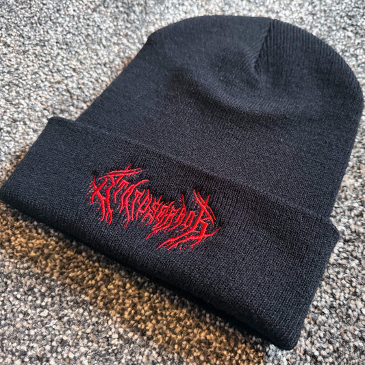 Status Error Death Metal Logo Beanie
