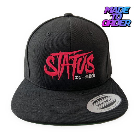 Status Error Drip Logo Snapback Black (MTO)