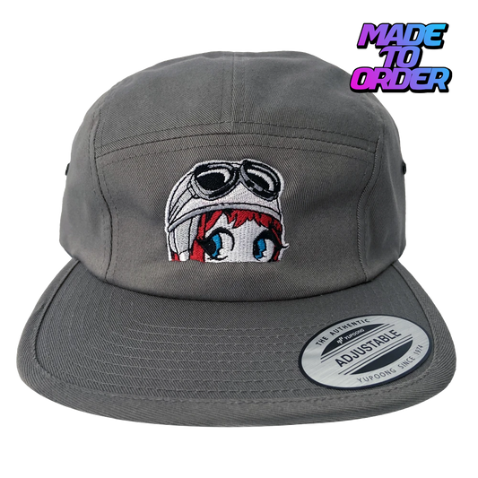 Status Error Five Panel Adjustable Cap Grey Peeker (MTO)