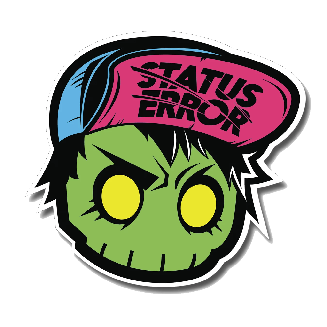 Status Error New Skull Sticker