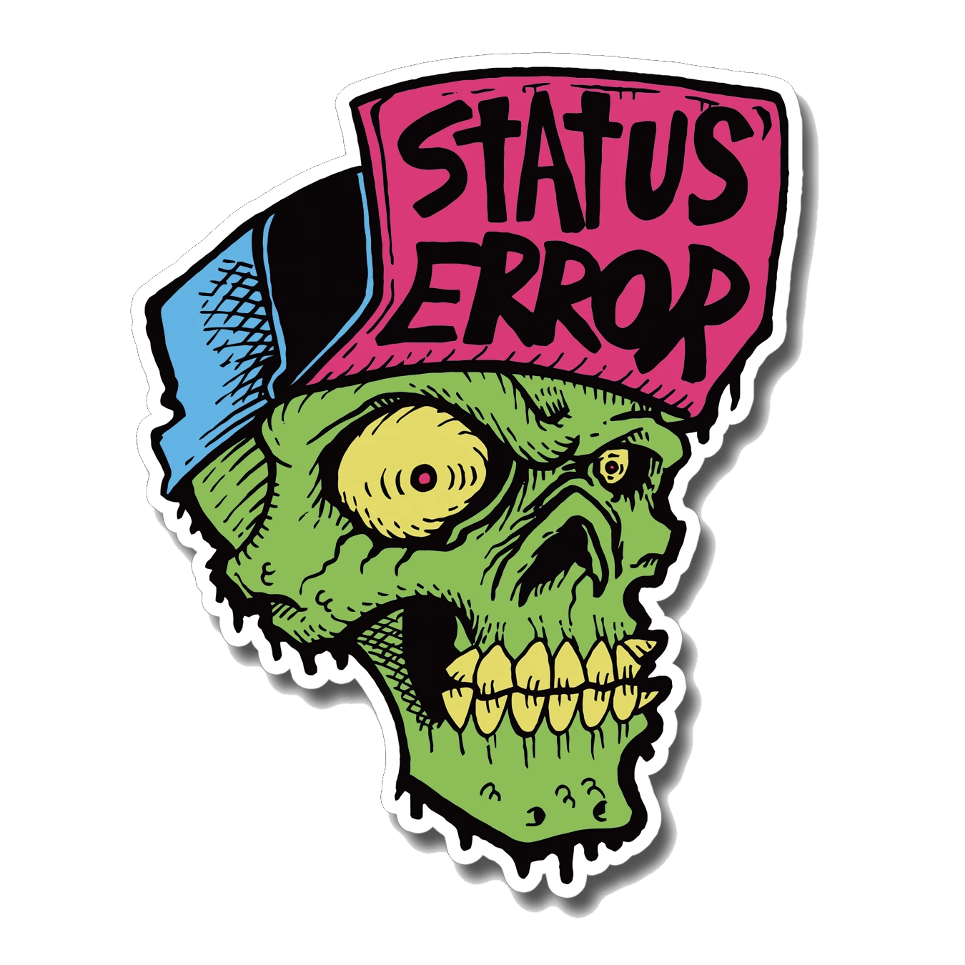 Status Error Skull Sticker
