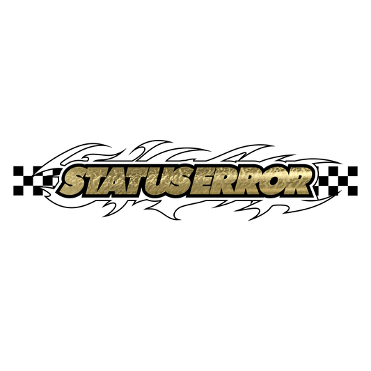 Status Error Tribal Logo Gold Leaf Sticker