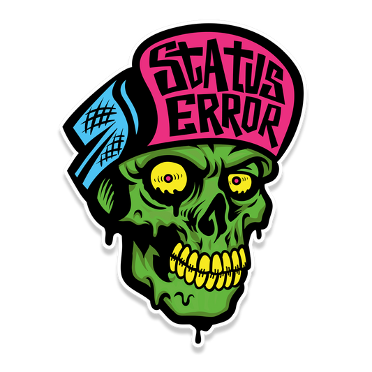 Status Error Anniversary Skull Sticker