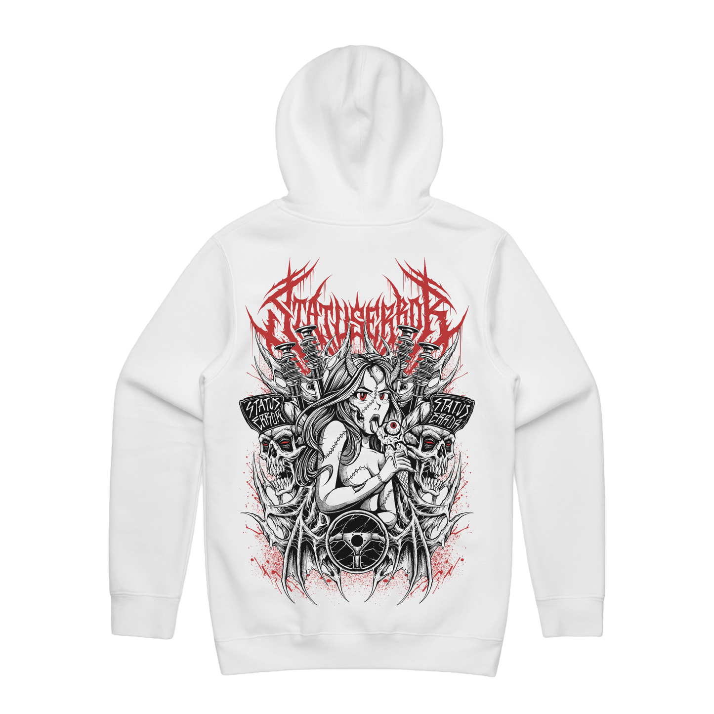 Status Error I Scream Queen Hooded Sweater (Snow)