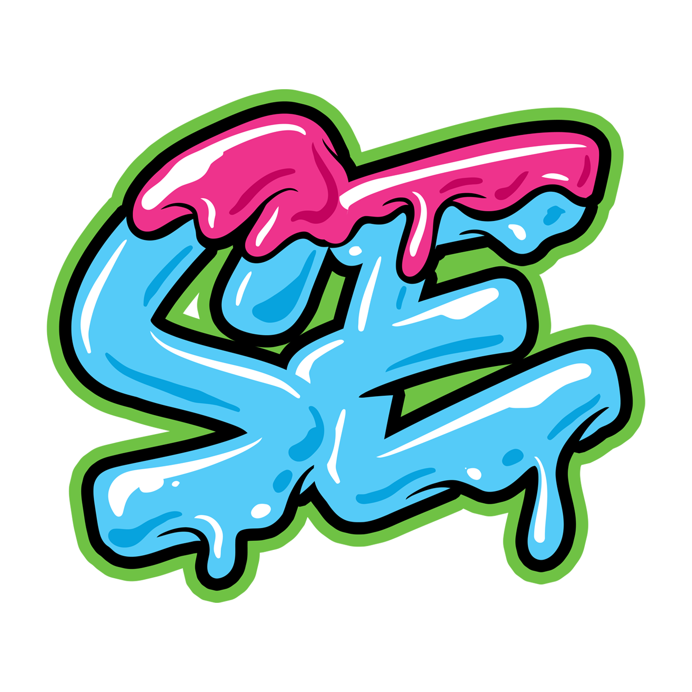 Status Error Slime Logo Sticker (Short)