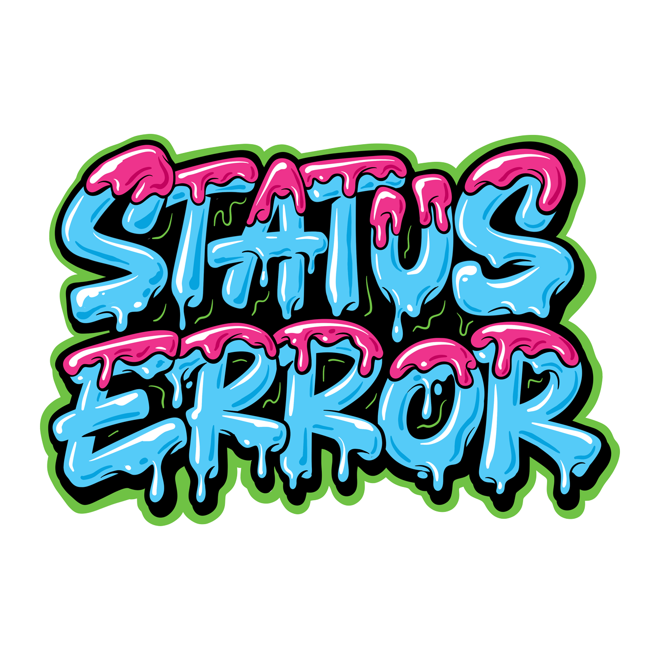Status Error Slime Logo Sticker