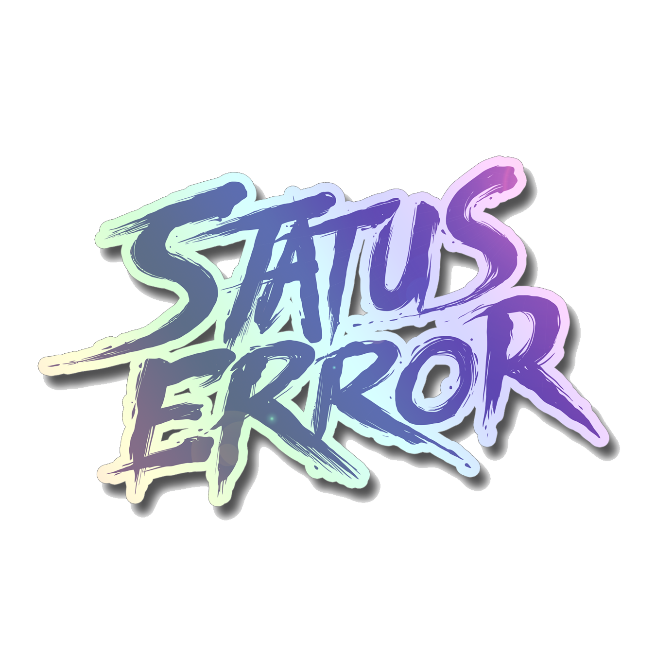 Status Error Chrome Sticker (Purple)