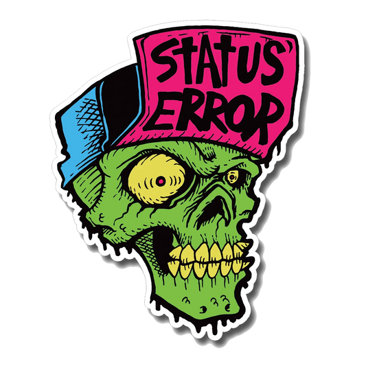 Status Error Skull Sticker